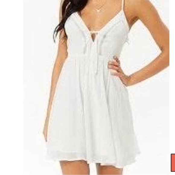 NWT Forever 21 Contemporary White Mini Dress, Size Small - Picture 6 of 6